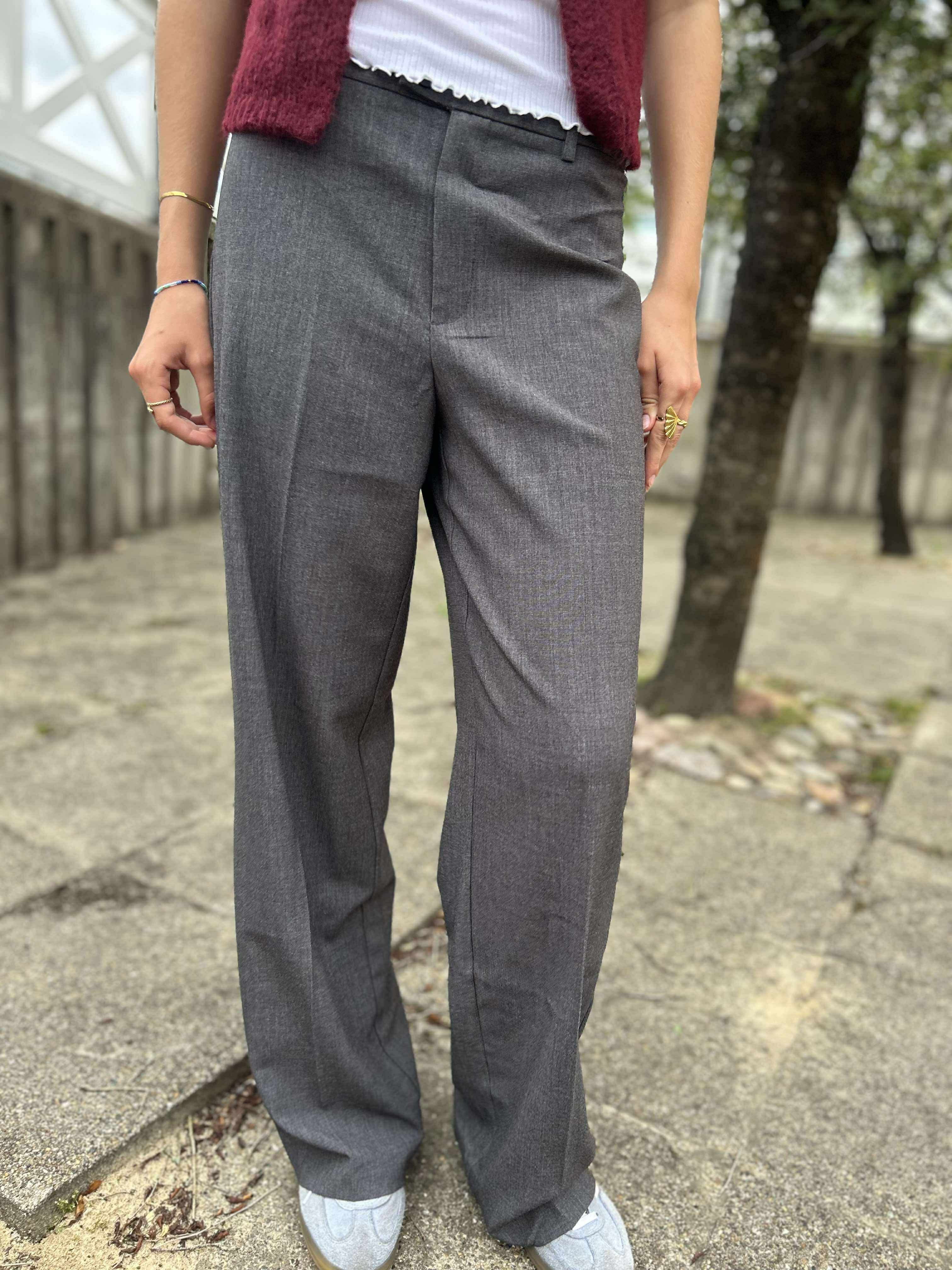 VMTEXAS Trousers - Dark Grey Melange